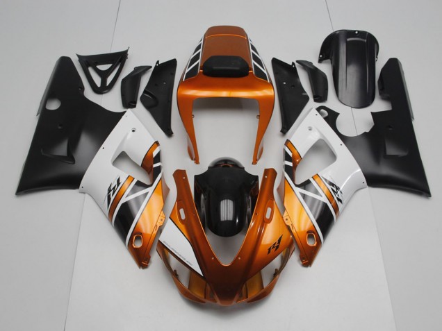 1998-1999 Gold White Black Yamaha YZF R1 Motorcycle Fairing Kits 1998-1999 Gold White Black Yamaha YZF R1 Motorcycle Fairing Kits