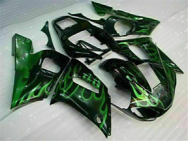 1998-2002 Green Black Yamaha YZF R6 Motor Bike Fairings