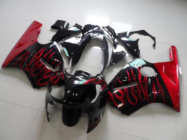 2000-2001 Red Flame Kawasaki ZX12R Motorbike Fairing 2000-2001 Red Flame Kawasaki ZX12R Motorbike Fairing