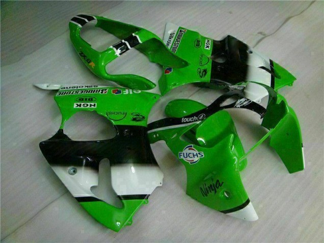 2000-2002 Green Black Kawasaki ZX6R Motorbike Fairing 2000-2002 Green Black Kawasaki ZX6R Motorbike Fairing