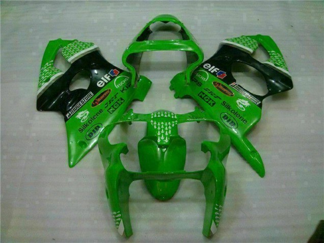 2000-2002 Green Black Kawasaki ZX6R Motor Bike Fairings 2000-2002 Green Black Kawasaki ZX6R Motor Bike Fairings