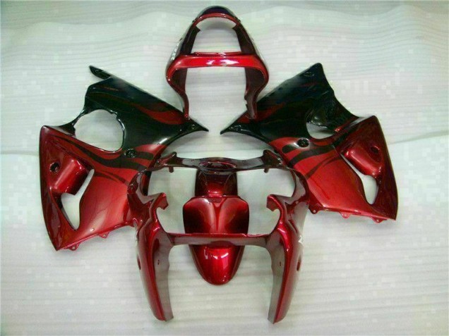 2000-2002 Red Black Kawasaki ZX6R Bike Fairing Kit 2000-2002 Red Black Kawasaki ZX6R Bike Fairing Kit