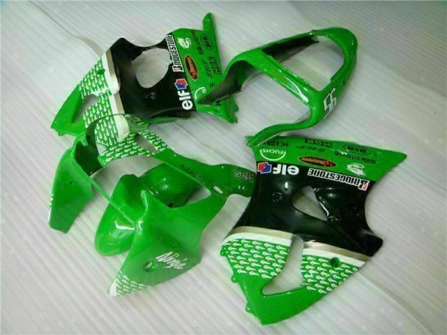 2000-2002 Green Black Kawasaki ZX6R Motorcycle Bodywork 2000-2002 Green Black Kawasaki ZX6R Motorcycle Bodywork