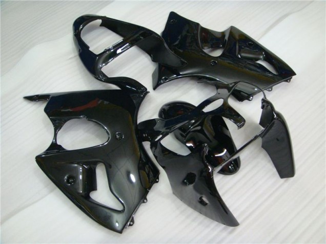2000-2002 Glossy Black Kawasaki ZX6R Motorbike Fairing Kits 2000-2002 Glossy Black Kawasaki ZX6R Motorbike Fairing Kits