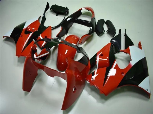2000-2002 Red Black White Kawasaki ZX6R Bike Fairings 2000-2002 Red Black White Kawasaki ZX6R Bike Fairings