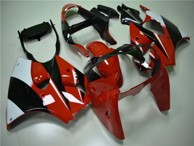 2000-2002 Red Black White Kawasaki ZX6R Bike Fairings 2000-2002 Red Black White Kawasaki ZX6R Bike Fairings