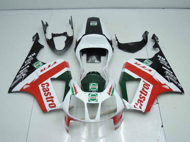 2000-2006 White Black Red Castro Honda VTR1000 Bike Fairings 2000-2006 White Black Red Castro Honda VTR1000 Bike Fairings