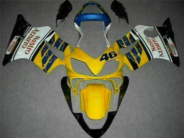 2001-2003 Yellow White Honda CBR600 F4i Moto Fairings 2001-2003 Yellow White Honda CBR600 F4i Moto Fairings