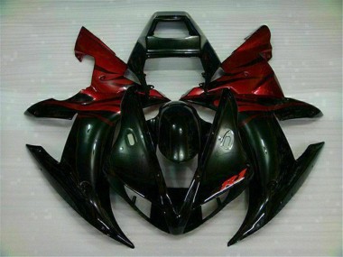 2002-2003 Black Red Yamaha YZF R1 Bike Fairing
