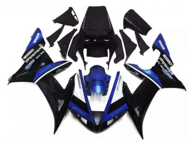 2002-2003 Black Blue Yamaha YZF R1 Bike Fairing Kit 2002-2003 Black Blue Yamaha YZF R1 Bike Fairing Kit