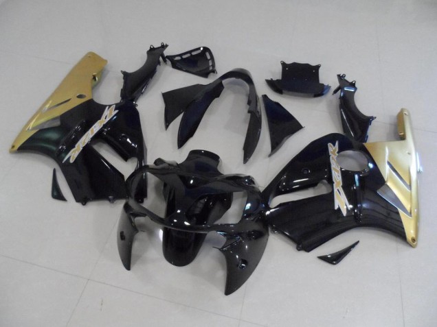 2002-2006 Black and Gold Kawasaki ZX12R Motorcycle Replacement Fairings 2002-2006 Black and Gold Kawasaki ZX12R Motorcycle Replacement Fairings