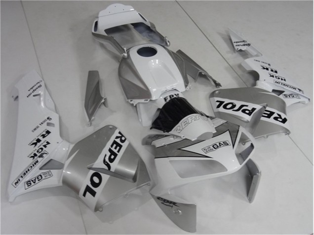 2003-2004 Silve White Black Repsol Honda CBR600RR Bike Fairings