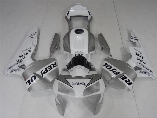 2003-2004 Silve White Black Repsol Honda CBR600RR Bike Fairings