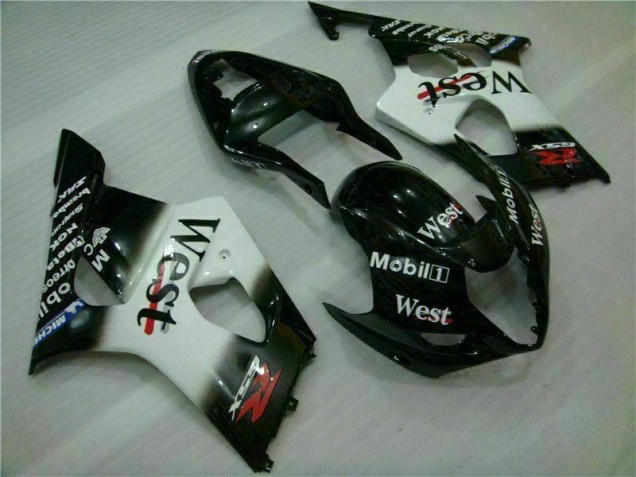 2003-2004 White Black Suzuki GSXR 1000 Motorbike Fairing 2003-2004 White Black Suzuki GSXR 1000 Motorbike Fairing