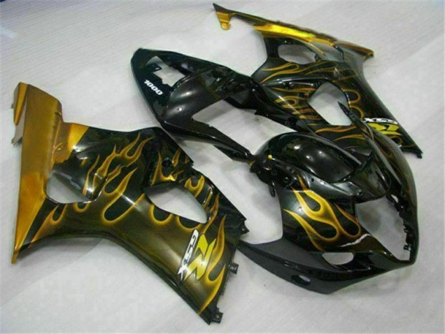 2003-2004 Gold Black Suzuki GSXR 1000 Motorcycle Fairing Kit 2003-2004 Gold Black Suzuki GSXR 1000 Motorcycle Fairing Kit