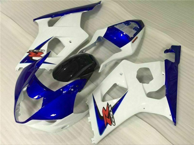 2003-2004 White Blue Suzuki GSXR 1000 Bike Fairings 2003-2004 White Blue Suzuki GSXR 1000 Bike Fairings
