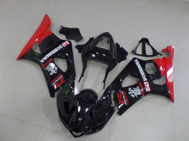 2003-2004 Black and Red Suzuki GSXR 1000 Motorbike Fairing 2003-2004 Black and Red Suzuki GSXR 1000 Motorbike Fairing