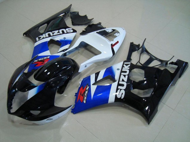 2003-2004 Black Blue White Suzuki GSXR 1000 Motorcycle Fairing Kit 2003-2004 Black Blue White Suzuki GSXR 1000 Motorcycle Fairing Kit