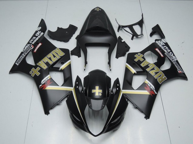 2003-2004 Matte Black Rizla Suzuki GSXR 1000 Motorbike Fairing 2003-2004 Matte Black Rizla Suzuki GSXR 1000 Motorbike Fairing