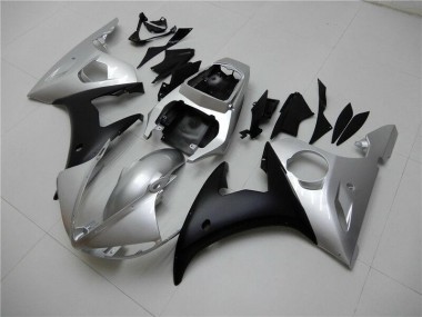 2003-2005 Silver Black Yamaha YZF R6 Motorcylce Fairings