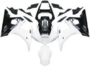 2003-2005 Black White Yamaha YZF R6 Motorcycle Fairing Kits