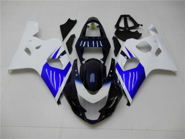2004-2005 White Blue Suzuki GSXR 600/750 Replacement Motorcycle Fairings
