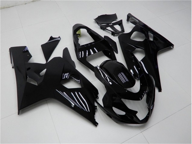 2004-2005 Glossy Black Suzuki GSXR 600/750 Bike Fairing Kit