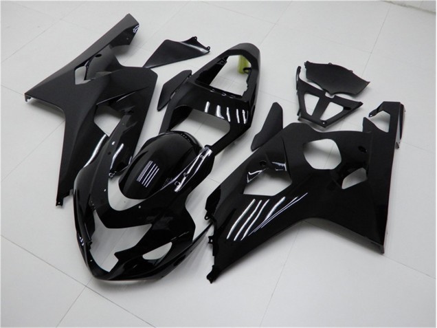 2004-2005 Glossy Black Suzuki GSXR 600/750 Bike Fairing Kit