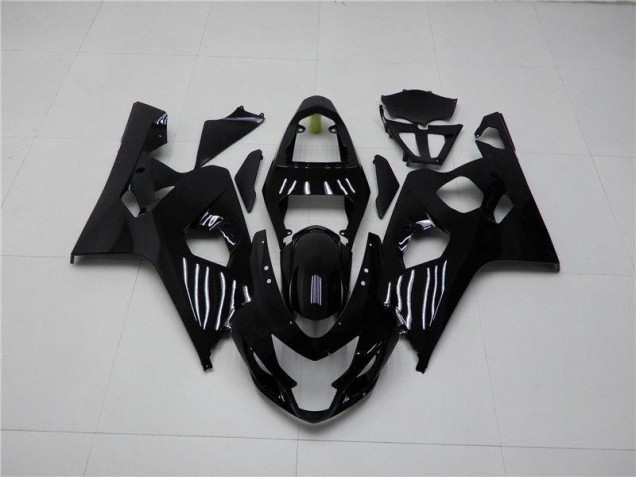 2004-2005 Glossy Black Suzuki GSXR 600/750 Bike Fairing Kit