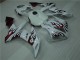 2004-2006 White Red Flame Yamaha YZF R1 Motorcyle Fairings