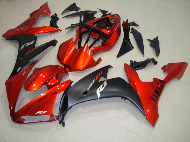 2004-2006 Red Matte Black Yamaha YZF R1 Motorbike Fairings