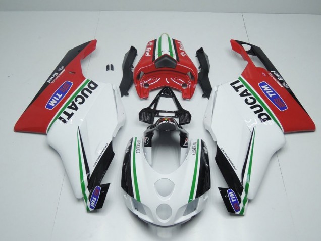2005-2006 White Red Enel Ducati 749 999 Bike Fairing Kit 2005-2006 White Red Enel Ducati 749 999 Bike Fairing Kit