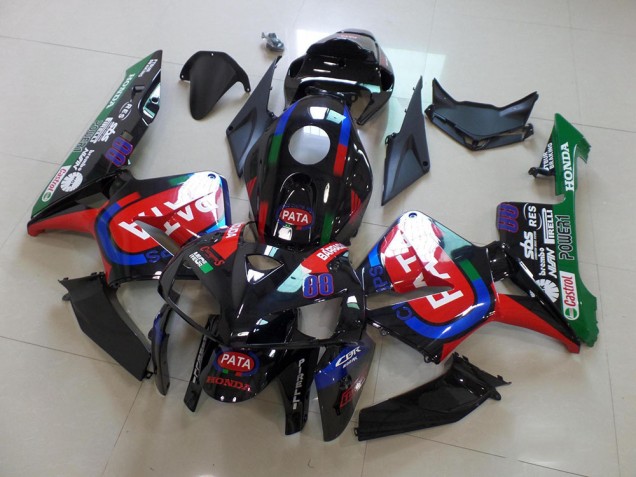 2005-2006 Black Red Pata Honda CBR600RR Motorbike Fairings 2005-2006 Black Red Pata Honda CBR600RR Motorbike Fairings