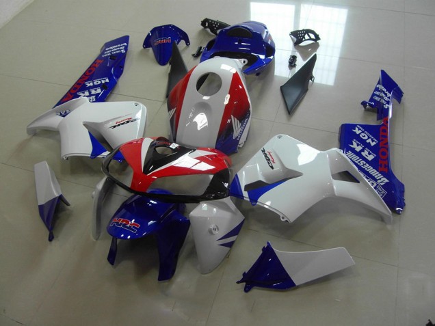 2005-2006 White Blue Red HRC Honda CBR600RR Motorcycle Fairing 2005-2006 White Blue Red HRC Honda CBR600RR Motorcycle Fairing