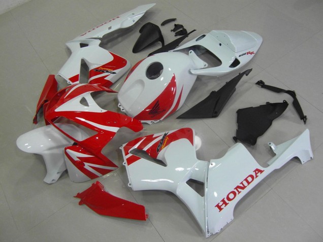 2005-2006 Red White Honda CBR600RR Replacement Motorcycle Fairings 2005-2006 Red White Honda CBR600RR Replacement Motorcycle Fairings