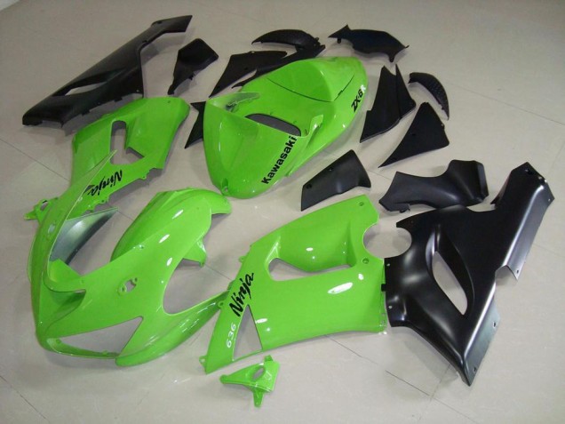 2005-2006 Lime Green Kawasaki ZX6R Bike Fairings 2005-2006 Lime Green Kawasaki ZX6R Bike Fairings