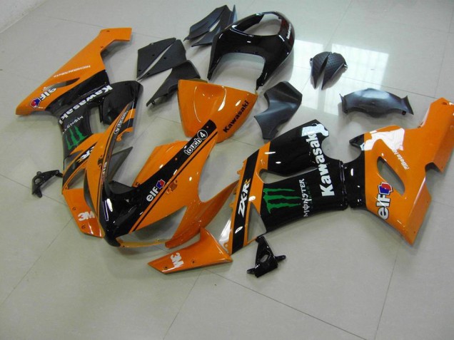 2005-2006 Orange Monster Kawasaki ZX6R Bike Fairing 2005-2006 Orange Monster Kawasaki ZX6R Bike Fairing