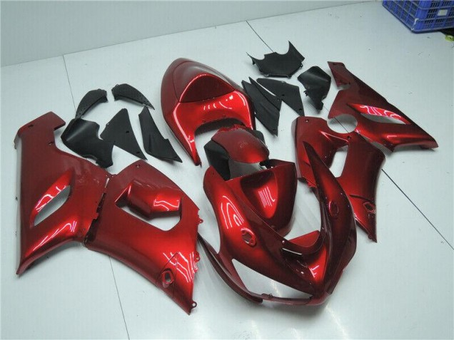 2005-2006 Candy Red Kawasaki ZX6R Motorcycle Fairing Kits 2005-2006 Candy Red Kawasaki ZX6R Motorcycle Fairing Kits