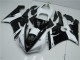 2005-2006 Black White Kawasaki ZX6R Moto Fairings