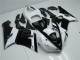 2005-2006 Black White Kawasaki ZX6R Moto Fairings