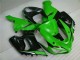 2005-2006 Green White Black Kawasaki ZX6R Motorcyle Fairings