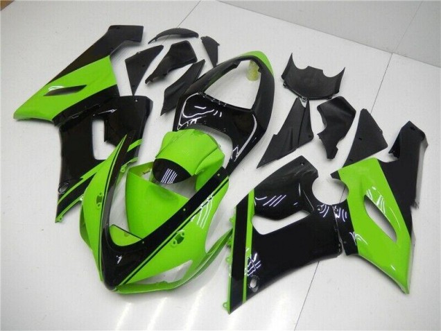 2005-2006 Green Black Kawasaki ZX6R Motor Fairings
