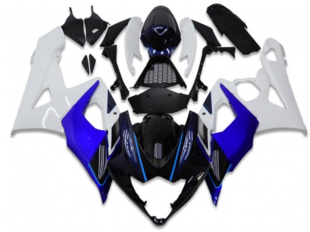 2005-2006 Blue White Suzuki GSXR 1000 Motorcycle Fairing Kits 2005-2006 Blue White Suzuki GSXR 1000 Motorcycle Fairing Kits