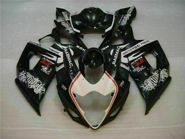 2005-2006 White Black Suzuki GSXR 1000 Motorcycle Fairings Kit 2005-2006 White Black Suzuki GSXR 1000 Motorcycle Fairings Kit