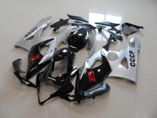 2005-2006 Silver Black Suzuki GSXR 1000 Moto Fairings 2005-2006 Silver Black Suzuki GSXR 1000 Moto Fairings