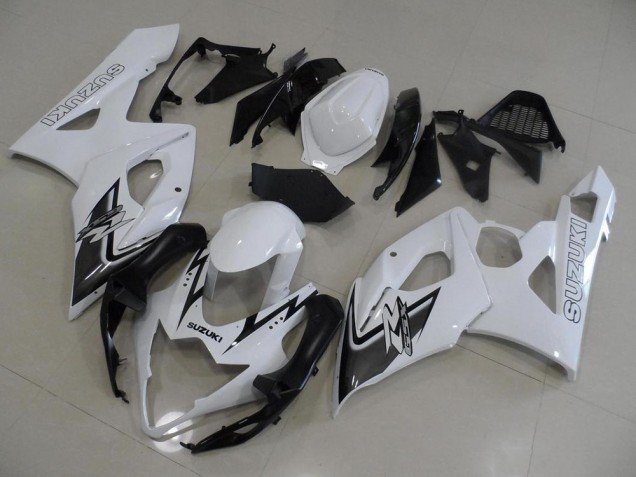 2005-2006 White and Black Suzuki GSXR 1000 Motorcyle Fairings