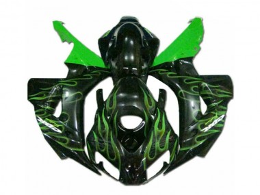 2006-2007 Green Flame Black Honda CBR1000RR Moto Fairings