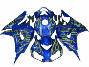 2006-2007 Yellow Flame Blue Honda CBR1000RR Replacement Fairings