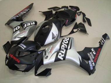 2006-2007 Matte Black Silver Repsol Honda CBR1000RR Replacement Fairings