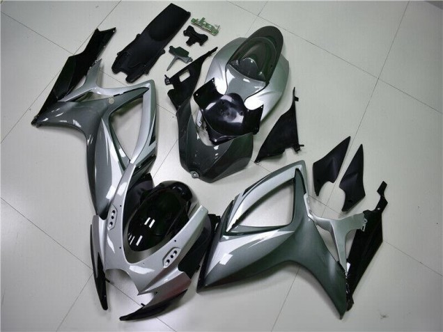 2006-2007 Silver Grey Suzuki GSXR 600/750 Motorcycle Replacement Fairings 2006-2007 Silver Grey Suzuki GSXR 600/750 Motorcycle Replacement Fairings